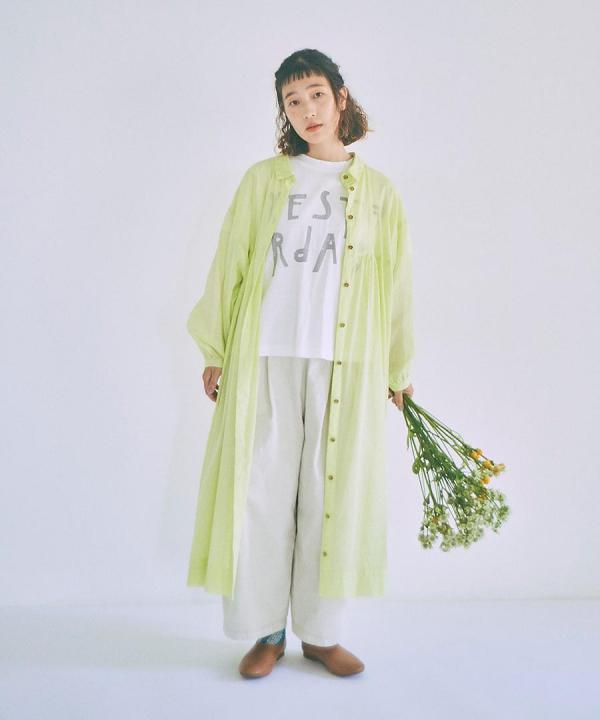 コットンラミースラブローン　2wayワンピース